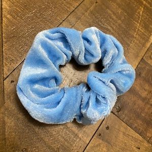 Target Blue Faux Velvet Scrunchie